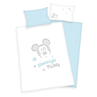 Obliečky do postieľky Mickey Good Night Bio Bavlna 100/135, 40/60