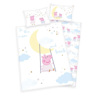 Obliečky do postieľky Peppa Pig Bio Bavlna 100/135, 40/60 