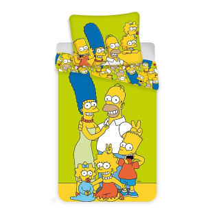 Obliečky Simpsons Family green 140/200, 70/90