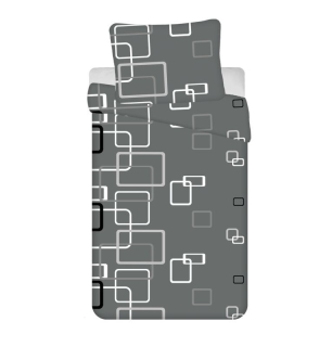 3D Obliečky Kocky sivé micro 140/200, 70/90