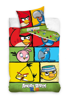 Obliečky Angry Birds Rio kocky 140/200