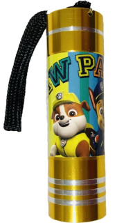 Detská hliníková LED baterka Paw Patrol žltá