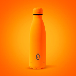 Nerezová Termo fľaša na pitie fluo oranžová 500 ml